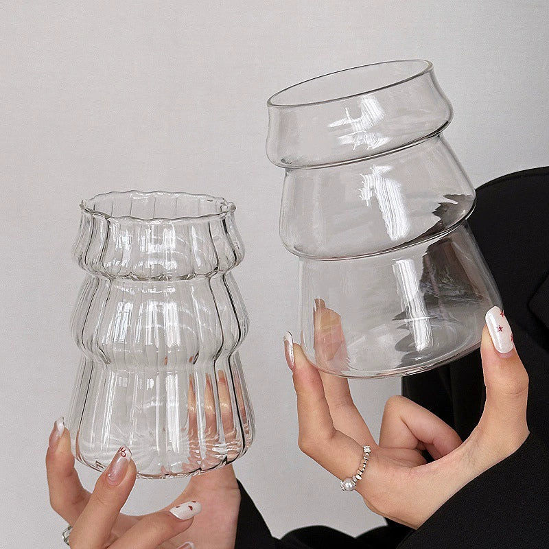 Christmas Tree Glass Cup  Add a charming seasonal touch to your everyday drinks.
