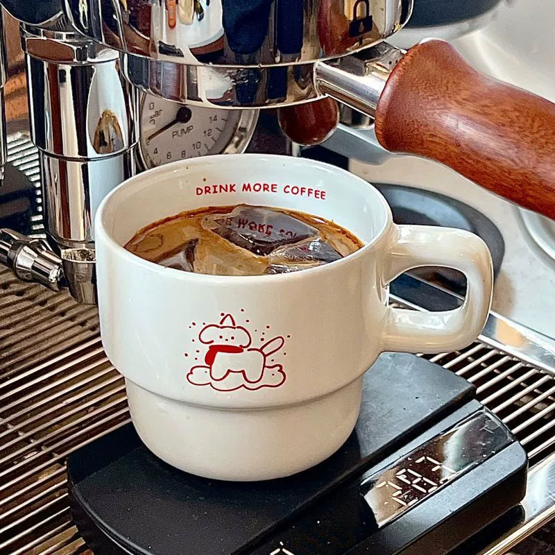 Stackable Puppy Ceramic Coffee Mug